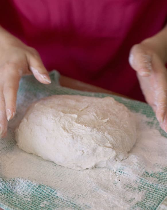 Dough Ball on Cloth